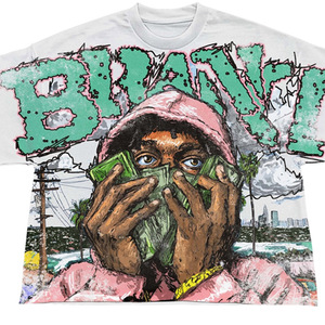 <b>Men's</b> Formal T-Shirt Oversized Short Sleeve 100% Cotton <b>Turtleneck</b> Silk Screen Printed Pattern Regular Fit Front Logo - Product Image 5