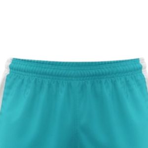 Unisex Teal White Lacrosse Shorts Polyester <b>Athletic</b> Fit Sports Uniform Lightweight Training Team Wear Match Apparel - Product Image 3