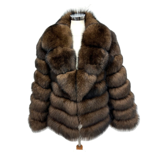 Abrigo de Piel Sintética de Visón para Mujer, Cuello en V, Manga Larga, Cálido, para Invierno, Color Sólido, Elegante y a la Moda - Product Image 4