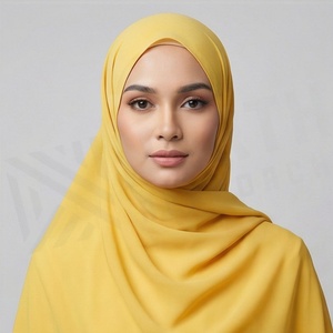 Hiyab de Chifón de Color Sólido para Mujer, Transpirable, para Uso Diario, Pañuelo Étnico de Oriente Medio - Product Image 2