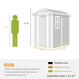 Caseta de Almacenamiento para Jardín, Práctica Casa de Herramientas para sus Artículos Esenciales de Exterior - Product Image 2