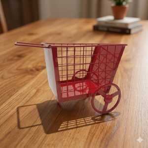 Blue Iron Metal Storage Cart Square Shape <b>Popcorn</b> and chips - Product Image 3