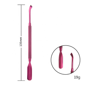 Herramienta para uñas de metal rosa con hoja curva y punta puntiaguda para el cuidado de los dedos, 135 mm, 19 g - Product Image 1