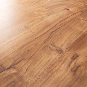 Table de salle à manger en bois d'acacia massif naturel avec plateau à bords bruts et base en métal en forme de W avec finition noire mate, idéale pour la maison, la cuisine ou le restaurant - Product Image 6
