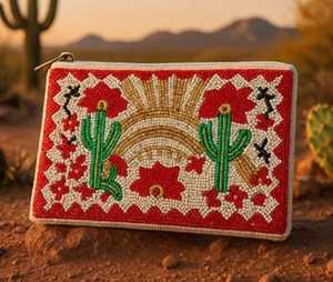Beaded Embroidered Coin Purse <b>Mini</b> Size Zipper Closure Cartoon Pattern Unisex Handmade Style - Product Image 6