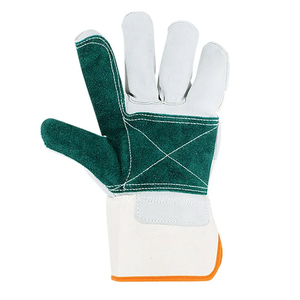 Guantes de trabajo de seguridad para protección de manos en oferta, guantes de trabajo resistentes a impactos de cuero vacuno de alta calidad para uso general. - Product Image 5
