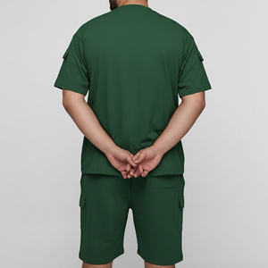 Conjunto de Pantalones Cortos Deportivos para Hombre, 100% Algodón, con Logotipo Personalizado Impreso en DTF, Corte Regular, Secado Rápido, Transpirable, Tallas Grandes, Venta al Por Mayor - Product Image 2