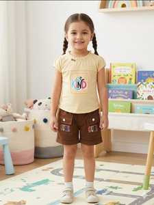 Wholesale Supply Kids Girls Fashion <b>Top</b> And Hot Pant Set Soft Cotton <b>Birthday</b> And Playtime Outfit Available For Sale - Product Image 4