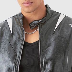 Veste en cuir d'hiver pour homme de haute qualité, design personnalisé, nouvelle conception, économique, imperméable, vêtements de sport respirants, veste en cuir - Product Image 5