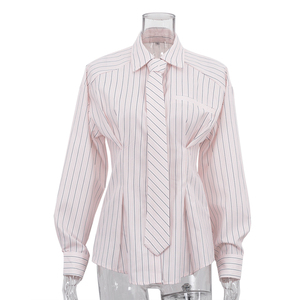 Blusa de Moda para Mujer, Camisa Clásica con Cuello, Manga Larga, Cómoda para Uso Diario, Suministro al por Mayor OEM ODM - Product Image 2