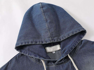Sweat à capuche technique JAKTIVE WEAR pour homme, coupe régulière, en denim léger, respirant et écologique, idéal pour l'hiver et le streetwear décontracté – Meilleure vente - Product Image 3