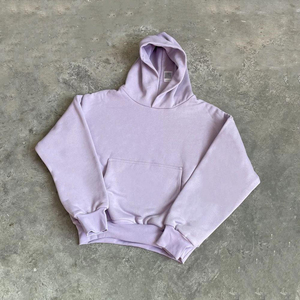 Hoodie Boxy en Coton Double Couche French Terry Personnalisé 400 g/m² Streetwear Lourd Coupe Courte Homme 500 g/m² Grande Taille - Product Image 4