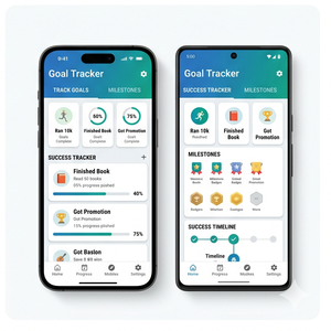 Application RoyalCraft Goal Tracker – Suivi des objectifs, suivi des progrès, objectifs quotidiens et planificateur d'accomplissements iOS/Android - Product Image 4