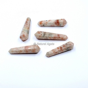 Venta al por mayor de piedra curativa natural cristal Ojo de Tigre amarillo torres de ojo de tigre de Punta simple y doble para venta y decoración - Product Image 6