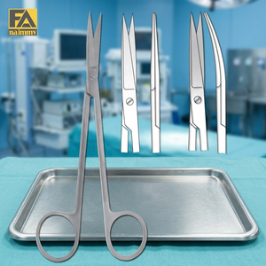 Ciseaux chirurgicaux droits et affûtés pour la chirurgie générale, certifiés CE, instrument manuel de classe I, prix de gros - Product Image 2