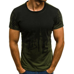 Camiseta de Manga Corta con Cuello en V para Hombre, Negra y Blanca, Ajustada, Transpirable, 100% Poliéster, Tejido de Malla, para Todas las Temporadas - Product Image 5