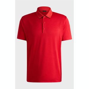 New Design Breathable Anti-Wrinkle Knitted Casual Men's Short Sleeve Shirt <b>Large</b> Size Embroidered Logo - Product Image 1