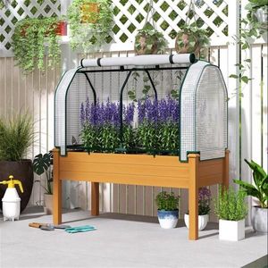 Fioriera in Legno Media Quadrata/Ovale, Vaso Rialzato/Galvanizzato per Casa e Giardino, Ideale per Hotel - Product Image 1