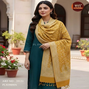 Best Quality Other <b>Women's</b> Floral Pattern Luxury Blend Cashmere Feel Breathable Lightweight Winter Shawl Thickened Pashmina Wrap - Product Image 5