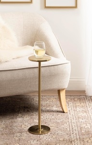 Sleek Cast Aluminum <b>Bar</b> <b>Table</b> Slim Pedestal Design Round Top Stable Base Minimal Profile Durable Finish Contemporary Accent - Product Image 5