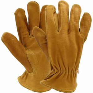 Heavy-Duty Cowhide Grain Leather <b>Driver</b> <b>Gloves</b> Soft and Comfortable Abrasion Heat Resistant for Construction and Garden Work - Product Image 2