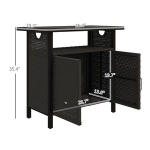 Armadio in Rattan Elegante e Resistente, Armadietti per un'Efficiente Organizzazione di Casa o Ufficio - Product Image 4