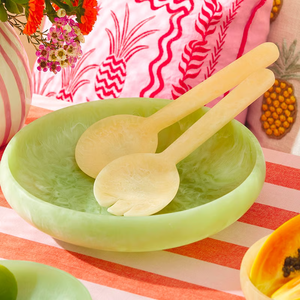 Bol en résine élégant et unique, décoration de salade, bol en résine vert, utilisation pour la restauration et les banquets - Product Image 5