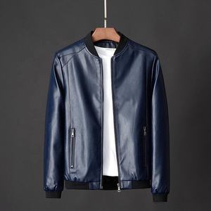 ANSZKTN Autumn <b>Winter</b> Plus 8XL Size Fashion Men's <b>Leather</b> <b>Jackets</b> Solid Color Zipper Faux <b>Leather</b> Casual PU <b>Jacket</b> for Men - Product Image 4