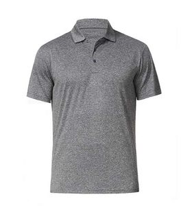 Polo à manches courtes bleu clair pour homme, coupe classique, décontracté, tricoté, couleur unie, t-shirt uni teint - Product Image 4