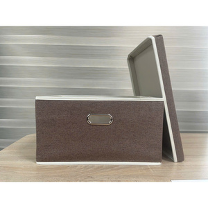 Caja de Almacenamiento Plegable de Tela MA49 Marrón, 45x35x24cm, 1.3kg, para Ropa, Juguetes y Accesorios, Organización en Armarios y Espacios de Vida - Product Image 5