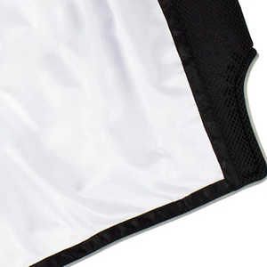 Pantalones Cortos de Boxeo Unisex, Blancos y Negros, con Bloques de Color, de Secado Rápido, de Poliéster, para Adultos, Corte Regular - Product Image 3