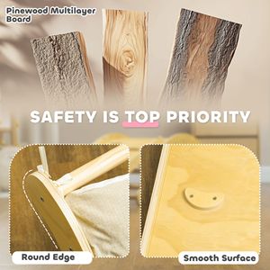 Juego de Escalada para Niños Pequeños 4 en 1 para Interiores con Arco, Rampa y Cojín de Madera, Estructura de Juego Perfecta para el Tiempo de Juego en Interiores - Product Image 5