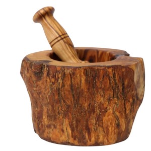 Premium Wood Mortar and Pestle Set Handcrafted <b>Herb</b> & Spice <b>Grinder</b> Natural Wooden Kitchen Tool for Grinding <b>Herbs</b> Spices - Product Image 5