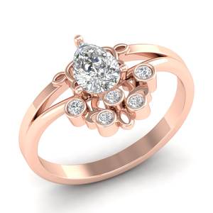 Anillos de compromiso REYES de plata de ley 925 con corte de pera y moissanita de 0.86 quilates para mujer, regalos de boda de lujo, joyería fina - Product Image 2