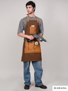 ผ้ากันเปื้อนผ้าใบกันไฟสำหรับทำอาหารร้านอาหารผ้ากันเปื้อนผ้ากันเปื้อนสำหรับทำอาหารแบบมีโลโก้ออกแบบได้ตามต้องการ - Product Image 5