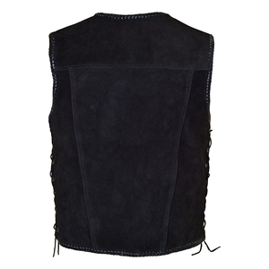 Chaleco de Motocicleta de Cuero de Gamuza para Hombre, Chaleco Protector para Motociclistas, Chaleco de Seguridad para Motocicleta con Armadura - Product Image 3