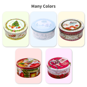 Oem ODM thiết kế tinplate bao bì vòng tròn lớn in hộp kim loại hình tròn miễn phí mẫu tùy chỉnh tins với nắp - Product Image 6