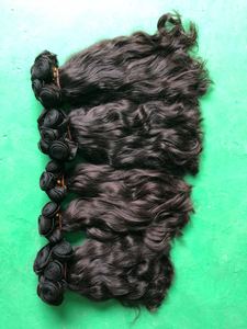 Extensiones de Cabello Humano Remy Virgen 100% de Doble Trama, Estilo Ondulado Profundo, Origen Hanói, Cabello Vietnamita a Granel, 100 Gramos - Product Image 4