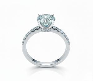 Anillo de Sello Solitario para Hombre de Plata de Ley 925 con Perla de Agua Dulce y Aguamarina, Engaste Pavé, Diseño de Alas, Cristiano, Tercera Parte - Product Image 6