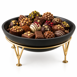 Support de service à chocolat en métal noir à plusieurs niveaux, fabriqué à la main, pour restaurants, hôtels et mariages, tailles et couleurs personnalisées disponibles - Product Image 5