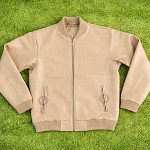 Blousons d'hiver pour hommes en cuir de vachette véritable, rembourrés, coupe-vent, chauds, style streetwear, vente en gros, vestes à fermeture éclair - Product Image 1