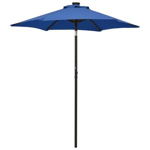 Ombrellone da Giardino Blu Azzurro, Diametro 200 cm, Tessuto 100% Poliestere per Ombrellone da Spiaggia - Product Image 1