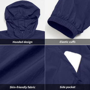 Custom <b>Men's</b> <b>Lightweight</b> Training <b>Jacket</b> Hooded Windbreaker Breathable Quick Dry Running Gym Sportswear Athletic Full Zip <b>Jacket</b> - Product Image 6