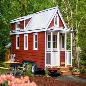 2 Story Prefab Mobile Home Trailer House Modular Cabin with <b>Kitchen</b> Bathroom Sleeping Space for Outdoor <b>Camping</b> - Product Image 1