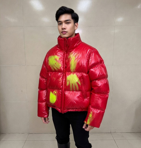 Chaqueta Acolchada Termocrómica con Cambio de Color Personalizado, Abrigo de Burbujas Sensible al Calor, Ropa de Calle Invernal con Capucha, Transpirable y Ecológica para Hombre - Product Image 1