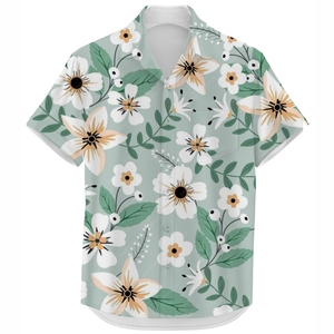 เสื้อชายหาดพิมพ์ลายแบบซับลิเมชั่น แห้งเร็ว ระบายอากาศดี ป้องกันรังสียูวี สไตล์ฮาวาย สำหรับวันหยุดฤดูร้อน กระดุมทรงแตร ลำลอง พิมพ์ลายสั้น - Product Image 2