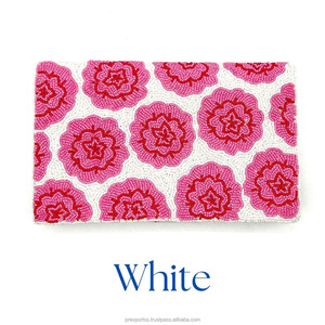 Bolso de mano portátil con bordado floral y cadena, hecho a mano con cuentas, personalizado para bodas, fiestas de lujo, de diseñador, para otoño, uso diario, a la moda. - Product Image 2