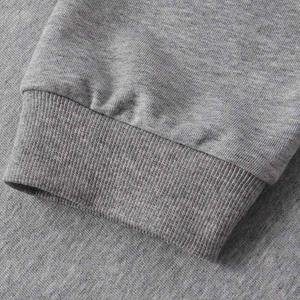 Camisetas de algodón puro de 350 g, color gris, personalizadas para hombre, cuello redondo, corte holgado, básicas, de manga larga, en venta. - Product Image 4