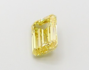 Diamant synthétique CVD 1,14 carat, jaune intense fantaisie, taille émeraude, VS1, EX Poli, prix usine, diamant de laboratoire en vrac pour la personnalisation - Product Image 3