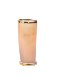 Verre à bière artisanal en corne de buffle avec base à bord doré – Vaisselle élégante, décoration rustique d'inspiration artisanale pour la maison, pour bière et vin - Product Image 3